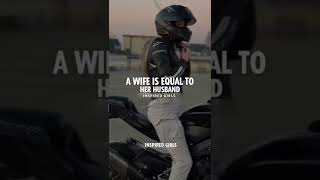 A Wife Is Equal To Her Husband? Attitude 😎 Insp