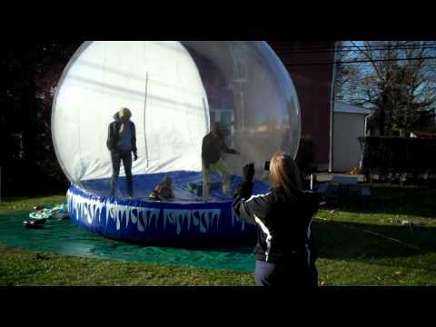 Human Snow Globe Photo Program Phantom Shadow Entertainment Inflatable Snow Globe Donovan Yaukey