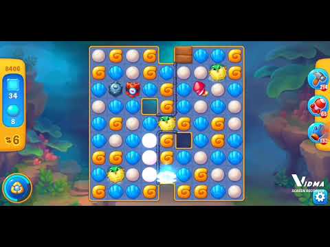 Fishdom. 8406 level no boosters and diamonds. 14 moves