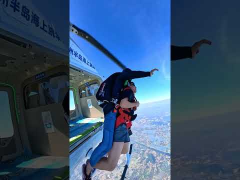 Skydiving at 13000 ft! #paragliding #skydiving #adventure #top #shorts #skydive #status