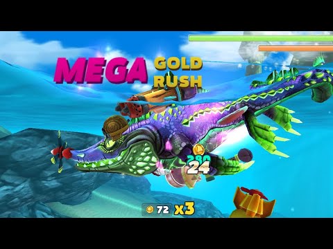Draco Shark 🦈 Unlimited Mega Gold Rush with Monster Giant Pets - Hungry Shark World Full Gameplay HD