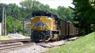 preview picture of video 'UP Coal Train In Webster Groves, MO 08.13.14'