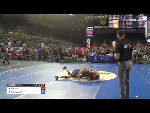 Junior FS 160 Round of 64 - Noah Blake (CA) vs. Cade Pederson (ND)