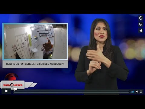 Hunt is on for burglar disguised as Rudolph (ASL - 12.24.18)
