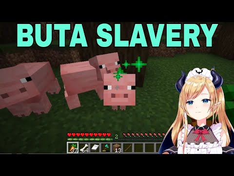Yuzuki Choco's Shocking Inhumane Treatment of Pigs | Hololive Minecraft