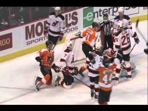 James van Riemsdyk scores vs the Devils - 12-4-10