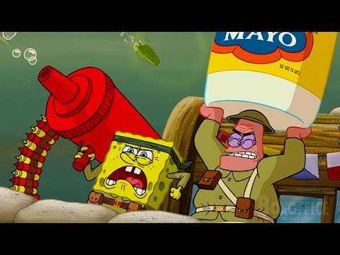 SpongeBob VS Plankton: Food Fighting! | The SpongeBob Movie: Sponge Out of Water | CLIP