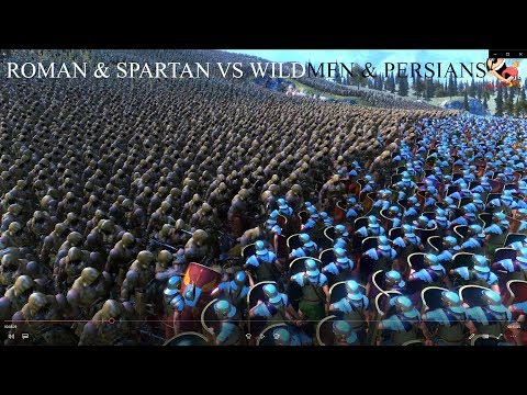 10000 ROMANS & SPARTANS VS 20000 WILDMEN & PERSIANS | ULTIMATE EPIC BATTLE SIMULATOR