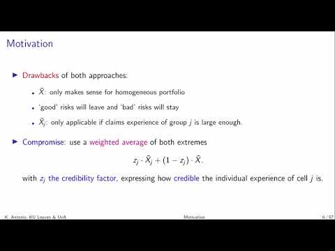 DS Non Life Insurance - Credibility theory