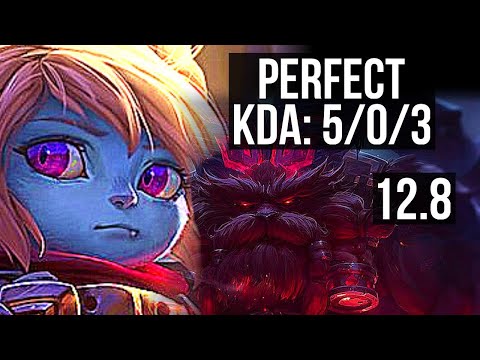 POPPY vs ORNN (TOP) | 5/0/3, 68% winrate | EUW Grandmaster | 12.8