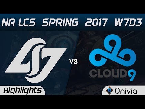 CLG vs C9 Highlights Game 3 NA LCS Spring 2017 W7D3 Counter Logic Gaming vs Cloud9