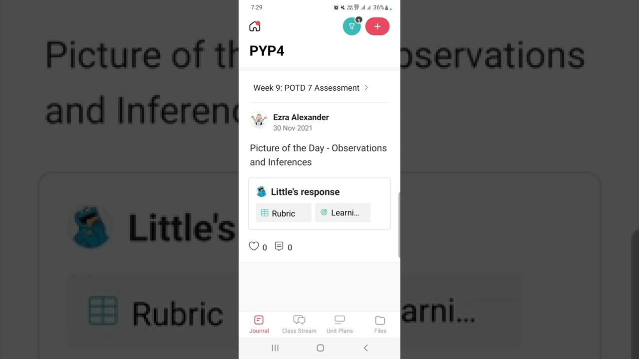 Uploading student learning experiences