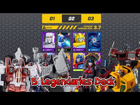 Transformers Tactical Arena  - Very Good 5 Legendaries Deck