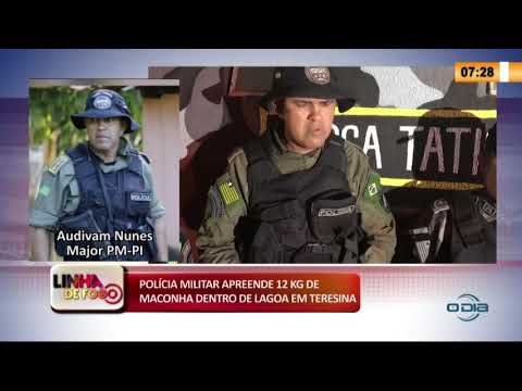LINHA DE FOGO 28 01 2020 POLíCIA MILITAR APREENDE 12 KG DE MACONHA DENTRO DE LAGOA EM TERESINA