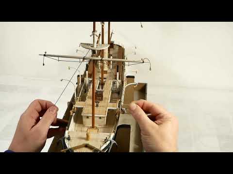 PALOS 61- Como colocar los mástiles y obenques. ENDURANCE - Modelismo Naval - Artesanía