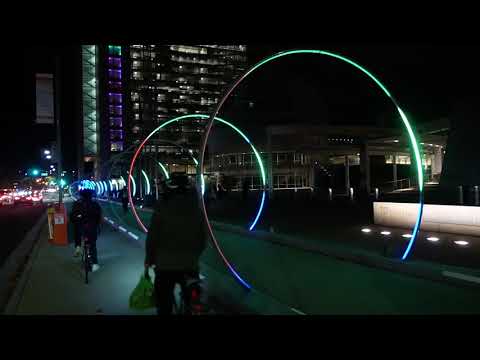 Sonic Runway installation in front of San Jose City Hall