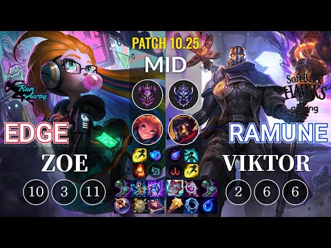 RNW Edge Zoe vs SHG Ramune Viktor Mid - KR Patch 10.25