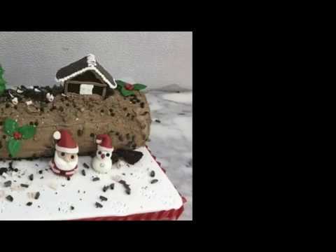 Christmas cake (swiss roll)