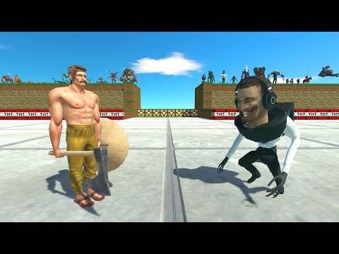 Skibidi Toilet Team VS Ancient Humans + Alien Exotica + Giant Invertebrates - ARBS