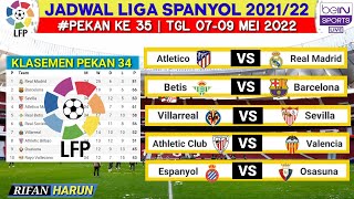Jadwal Liga Spanyol Pekan 35 | Atletico vs Real Madrid | Klasemen La Liga 2022 Terbaru | Live Bein