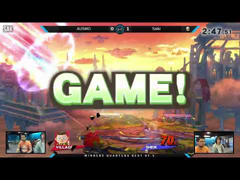 AZML Season 1 Smash 4 Finals Winners Quarters - AUSMO (Villager) vs Saiki (Sheik)