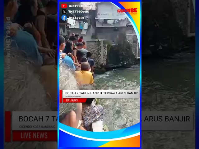 Bocah hanyut terbawa arus banjir