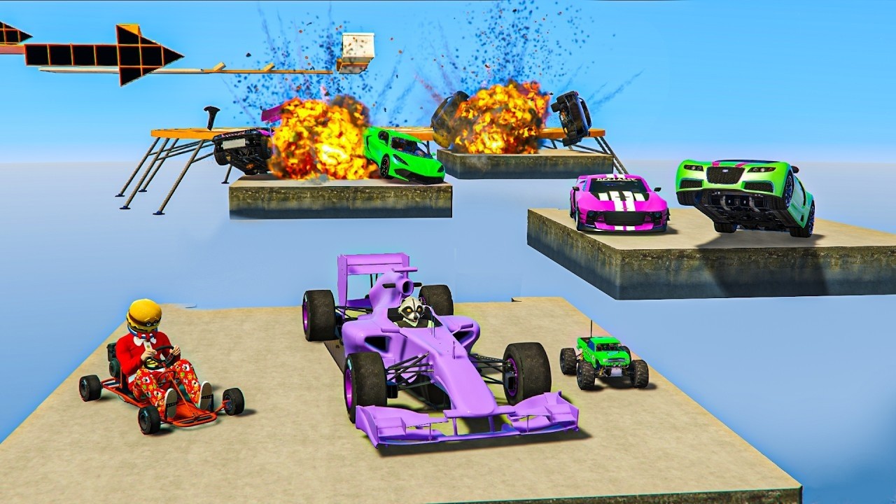 MI PRIMER PARKOUR IMPOSIBLE CON COCHES ALEATORIOS Y EL ÚLTIMO EXPLOTA! BRUTAL! - GTA 5 ONLINE