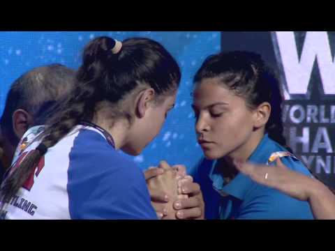 Junior 55kg ladies left hand final   Worlds 2013