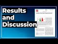 How to Write Your Results and Discussion Section for a research article