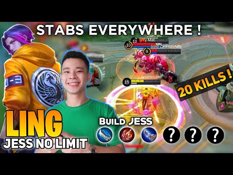 20 KILL! Ling No Mercy Stab Everywhere | By Jess No Limit - Mobile Legend