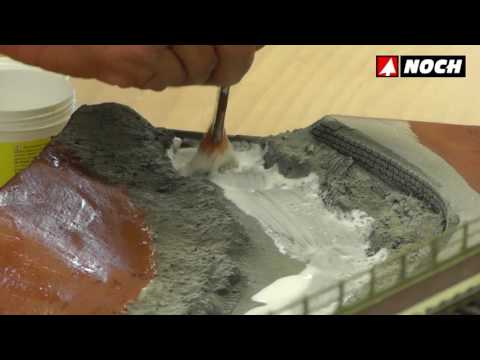 NOCH Bastel-Workshop Modell-Landschaftsbau Teil 12 von 24: Anlegen eines Gebirgsbachs