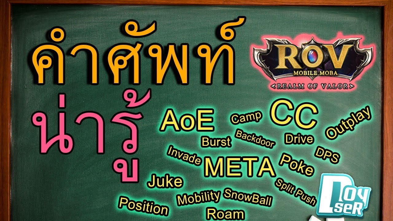 ROV Talk:คำศัพท์ROV น่ารู้ ดูจบคุณจะดูแข่งrovเข้าใจมากขึ้น #สาระROV