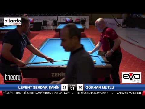 LEVENT SERDAR ŞAHİN & GÖKHAN MUTLU Bilardo Maçı - 2018 ERKEKLER 2.ETAP-3.Ön Eleme