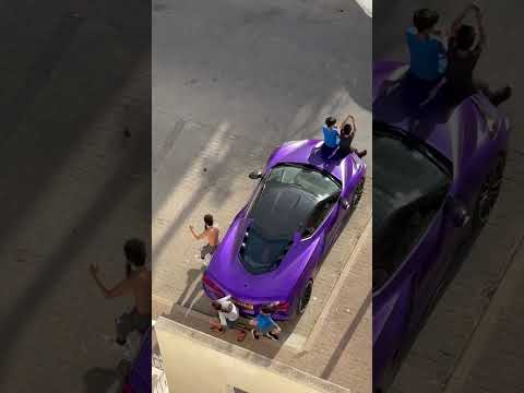 Kids get scared with a supercar prank. #corvette #funny #c8 #car #foryou #ferrari #mycar #shorts