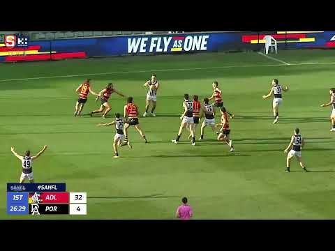 Rd 5 Hostplus SANFL Snapshot - Port's Jeremy Finlayson shimmies and snaps