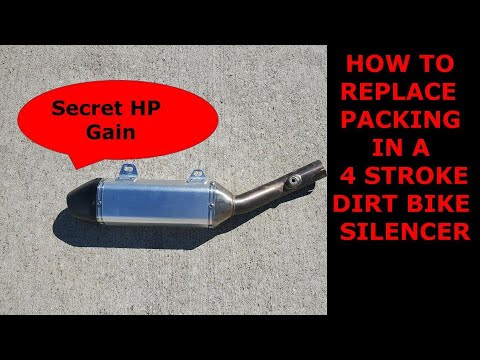 How To Replace The Packing In A 4 Stroke Dirt Bike Silencer.