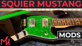 Video thumbnail for Squier Bullet Mustang - Pickguard and Pickups upgrade - MODS by Martin Humbucker