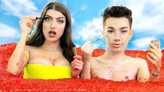 Doing My Makeup In 5000 Pounds of Jello With James Charles!