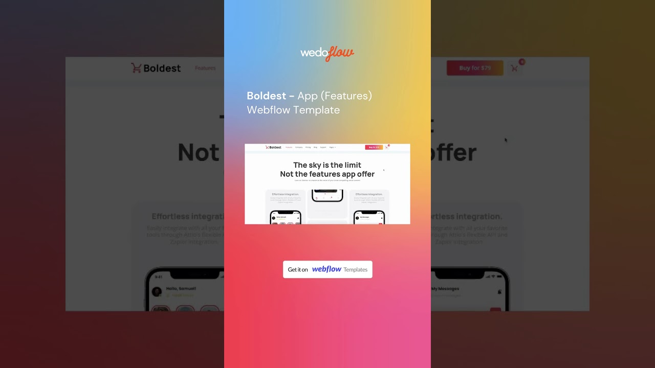 Webflow App template – Boldest 🔥