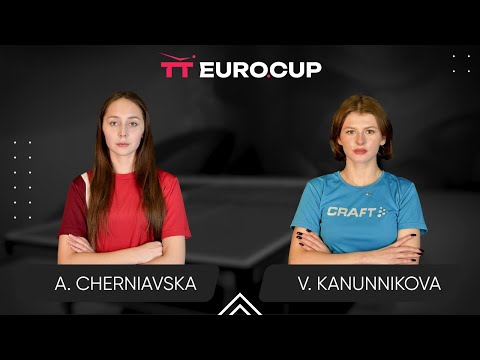 16:45 Alina Cherniavska - Vasylysa Kanunnikova 22.04.2025 TT Euro.Cup Women Ukraine Star. TABLE 4