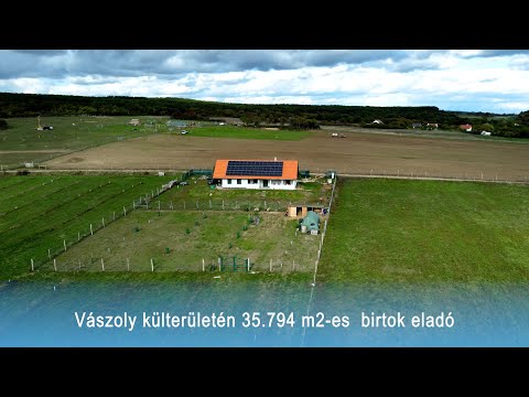 Vászoly külterületén 35.794 m²-es  birtok 145 m²-es épülettel eladó  - Balatoni ingatlan