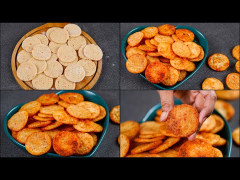 CRISPY RICE FLOUR CHIPS | QUICK & EASY CHIPS | HOME MADE RICE CHIPS RECIPE | TEA TIME SNACKS RECIPE