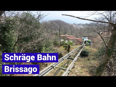 Schräglift in Brissago Hersteller Verbano funicolare ascensore inclinato - kleine Standseilbahn