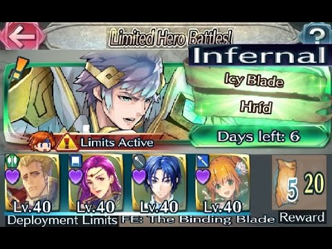 The battle with Limited unit : Vs. Legend! Hrid - Infernal (with F2P units, No SIs but seals)