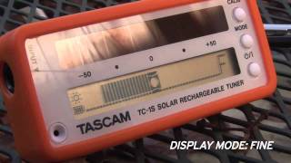 Video thumbnail for TASCAM TC-1S Solar Rechargeable Guitar Tuner - that's right....recharged by the sun! by aandcaudio