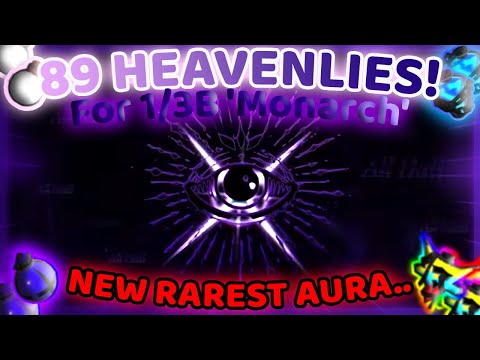 Using 89 HEAVENLIES + 34 Godlikes For *NEW* RAREST Aura 1/3B 'MONARCH' In Sol's RNG!