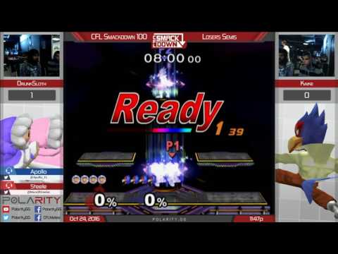 CFL Smackdown 100 Melee - Drunksloth (ICs) vs Kaike (Falco) - Losers Semis