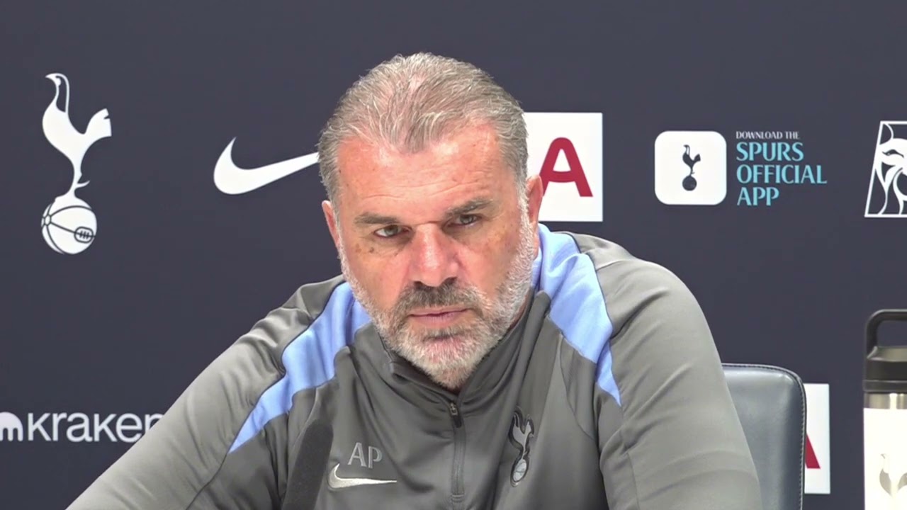 "DOM IS OUT! STILL A BIT TO DO ON TRANSFERS!" PRESS CONFERENCE Ange Postecoglou: Tottenham v Everton