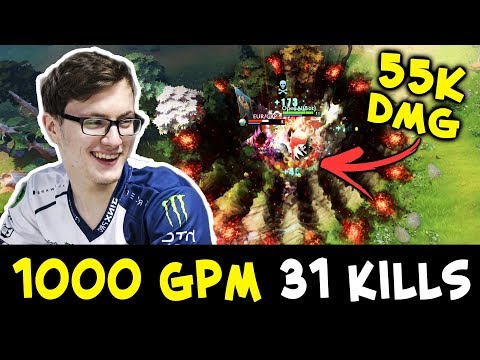 WTF Miracle Shadow Fiend — 1000 GPM, 31 kills, more DMG than whole team