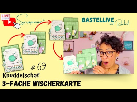 3-fache WischerKarte - Knuddelschaf Stampin’ Up - Bastellive Nr69